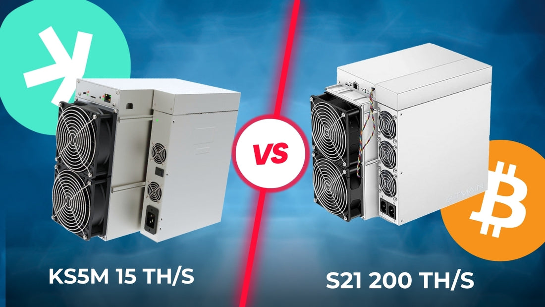 Kaspa Miner KS5M Compared with Bitcoin Miner